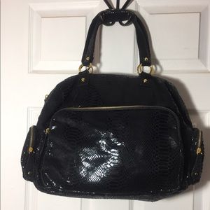 NWOT Aldo Black Snake Skin Handbag